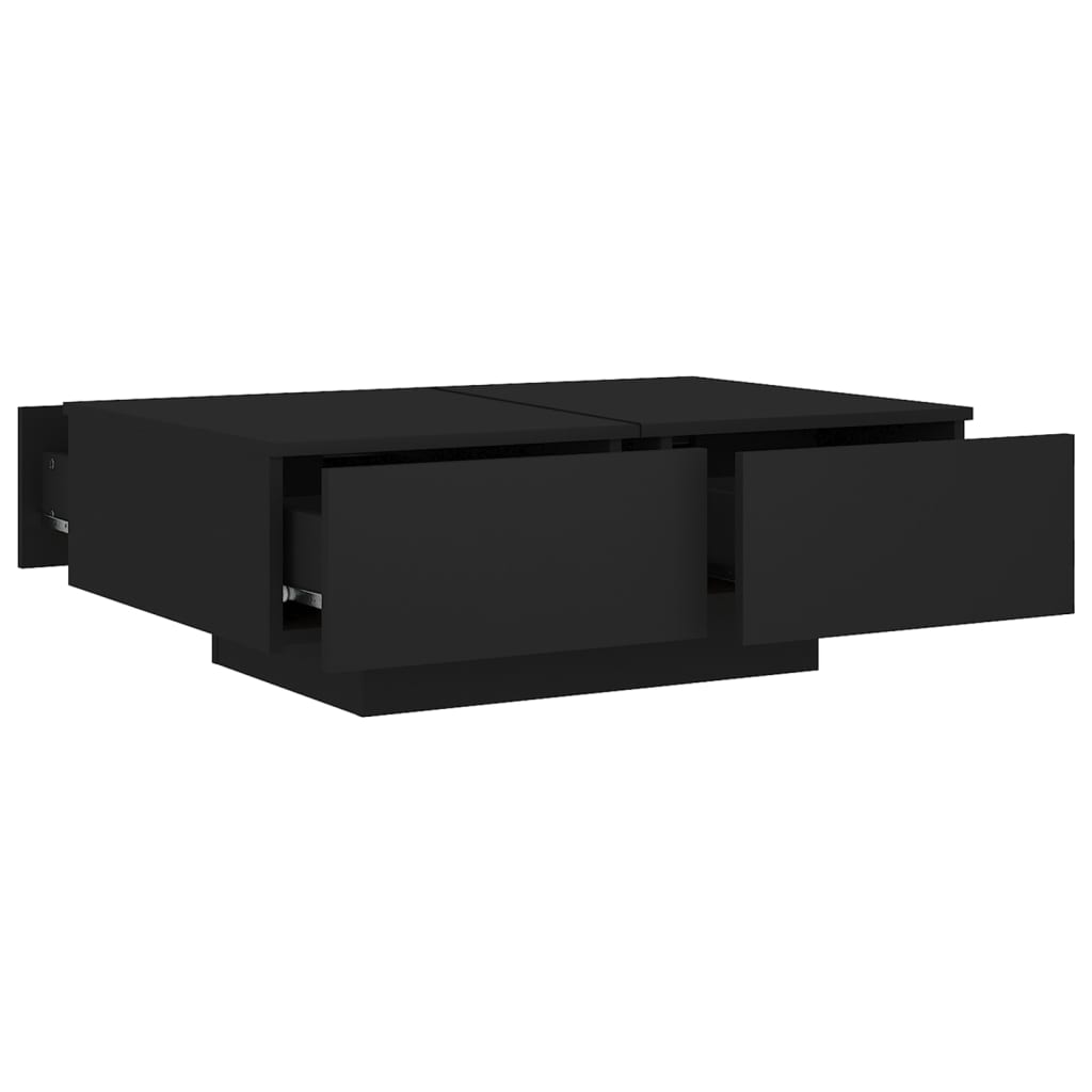 vidaXL Mesa de centro 90x60x31 cm contraplacado preto