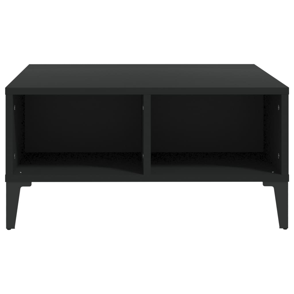 vidaXL Mesa de centro 60x60x30 cm contraplacado preto