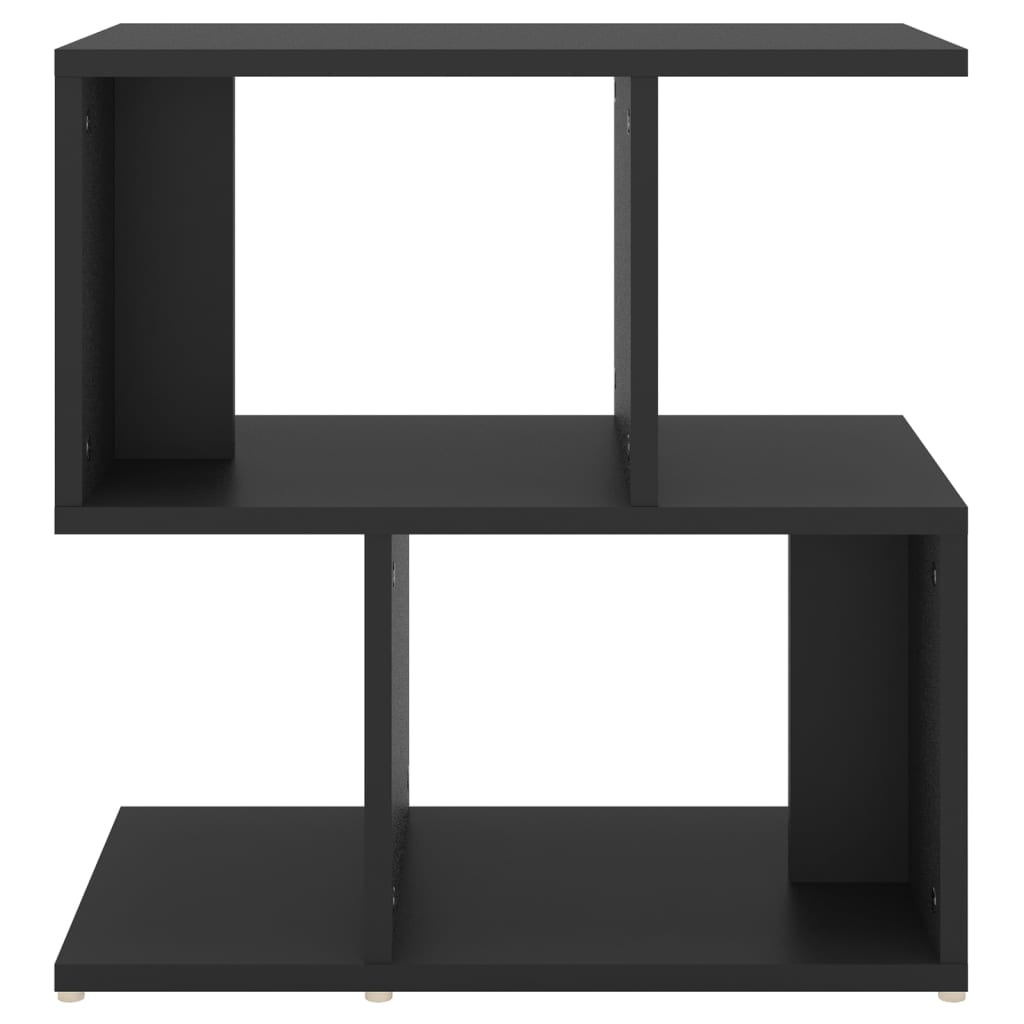 vidaXL Mesa de cabeceira 50x30x51,5 cm contraplacado preto