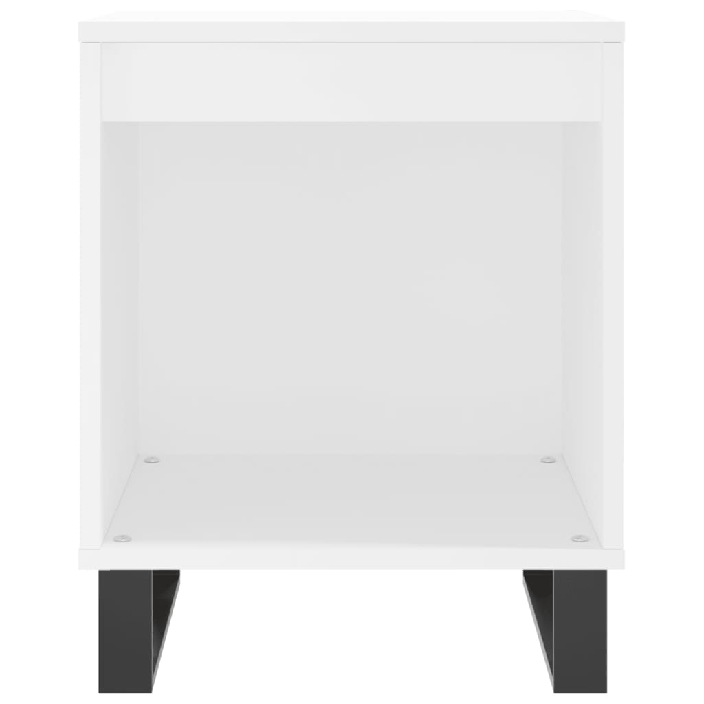 vidaXL Mesa de cabeceira 40x35x50 cm derivados de madeira branco