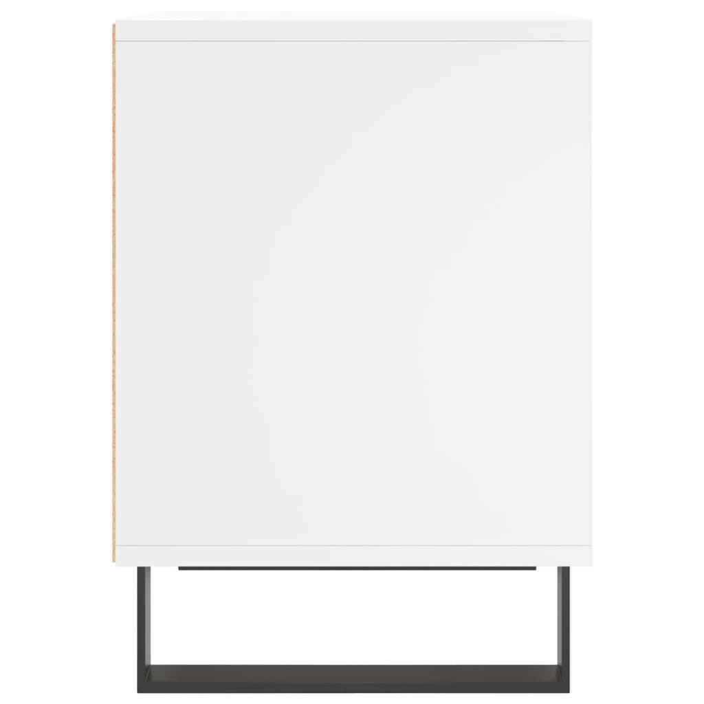 vidaXL Mesa de cabeceira 40x35x50 cm derivados de madeira branco