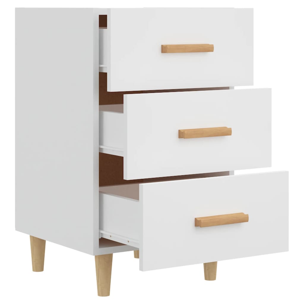 vidaXL Mesa de cabeceira 40x40x66 cm derivados de madeira branco