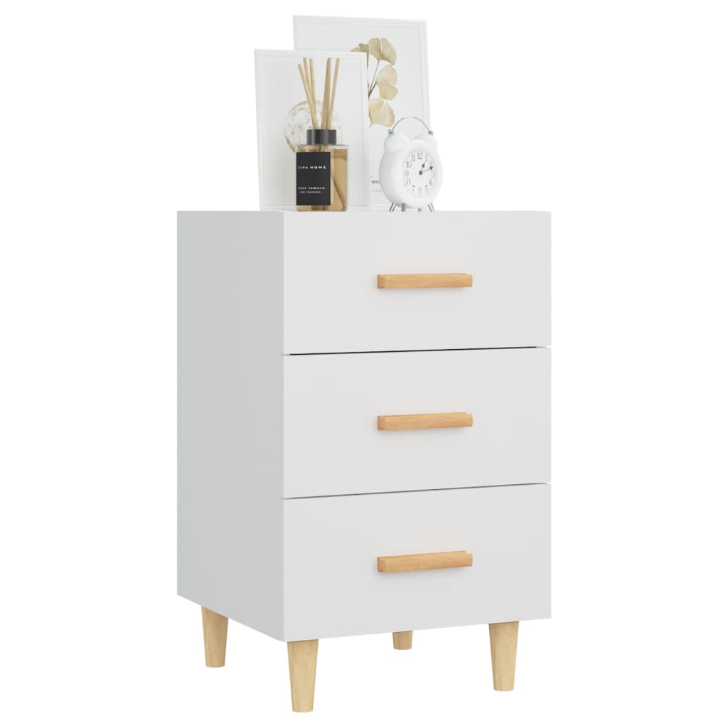 vidaXL Mesa de cabeceira 40x40x66 cm derivados de madeira branco