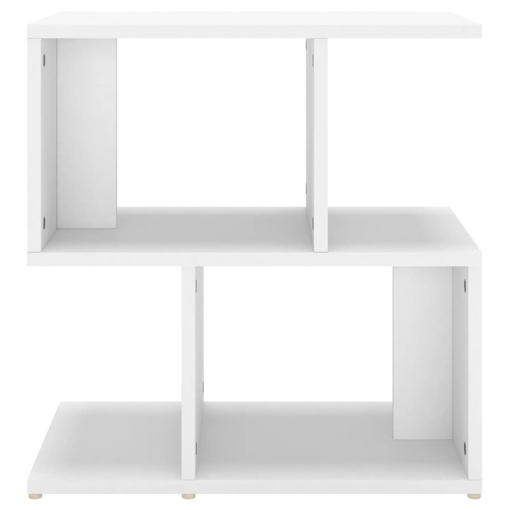 vidaXL Mesa de cabeceira 50x30x51,5 cm contraplacado branco