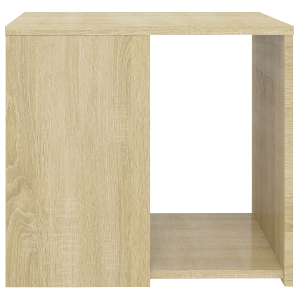 vidaXL Mesa de apoio 50x50x45 cm contraplacado cor carvalho sonoma