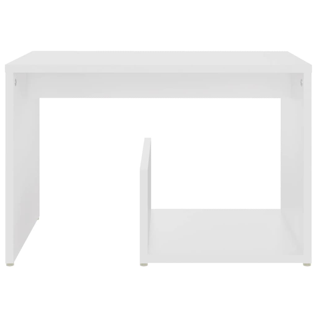 vidaXL Mesa de apoio 59x36x38 cm contraplacado branco