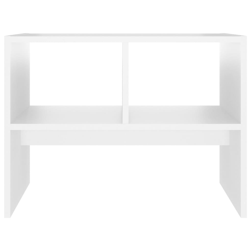 vidaXL Mesa de apoio 60x40x45 cm contraplacado branco