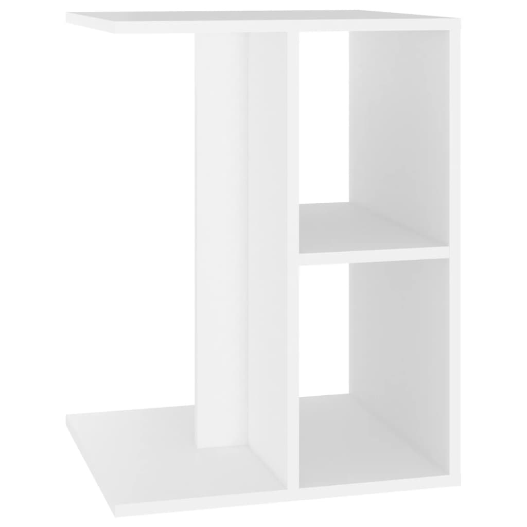 vidaXL Mesa de apoio 60x40x45 cm contraplacado branco