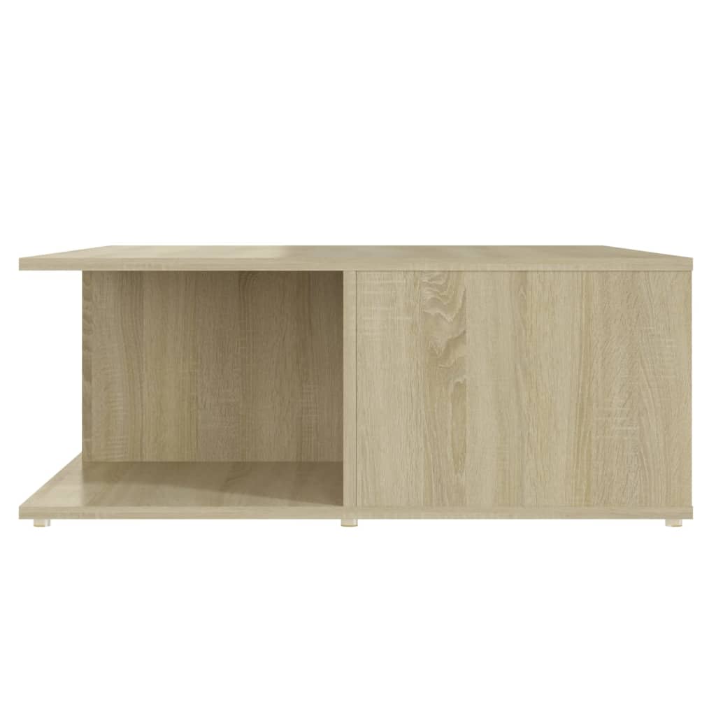 vidaXL Mesa de centro 80x80x31 cm contrapl. branco e carvalho sonoma