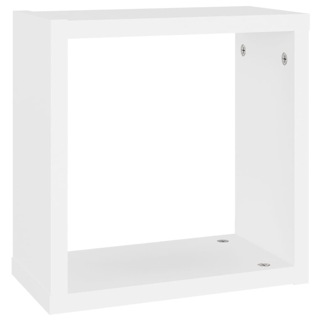 vidaXL Prateleiras parede forma de cubo 2 pcs 30x15x30cm branco/sonoma