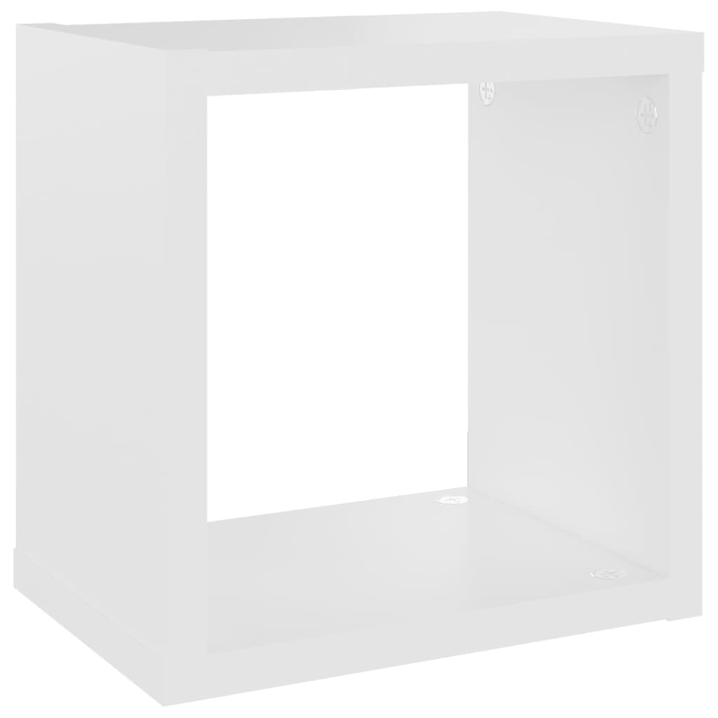 vidaXL Prateleiras de parede em forma de cubo 4 pcs 22x15x22 cm branco