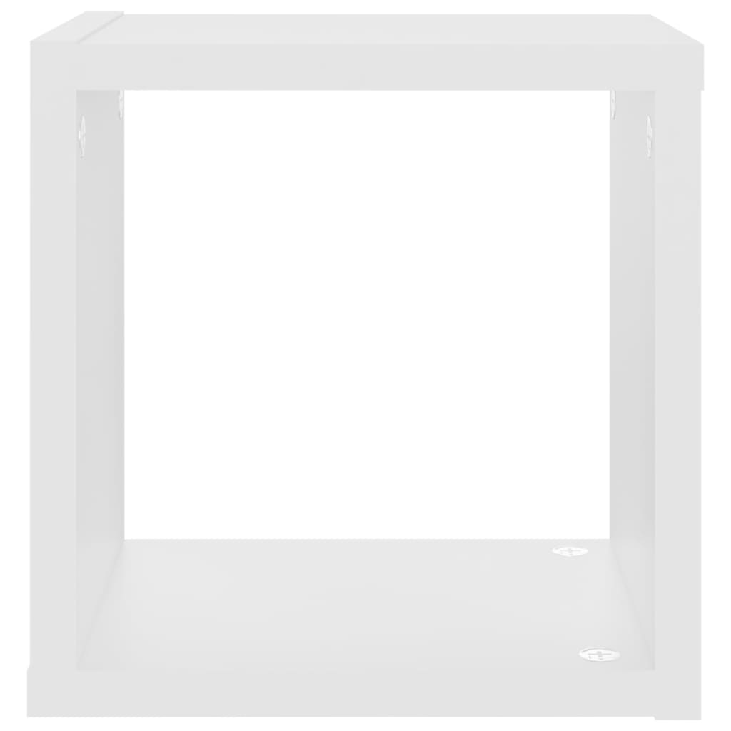 vidaXL Prateleiras de parede em forma de cubo 4 pcs 22x15x22 cm branco