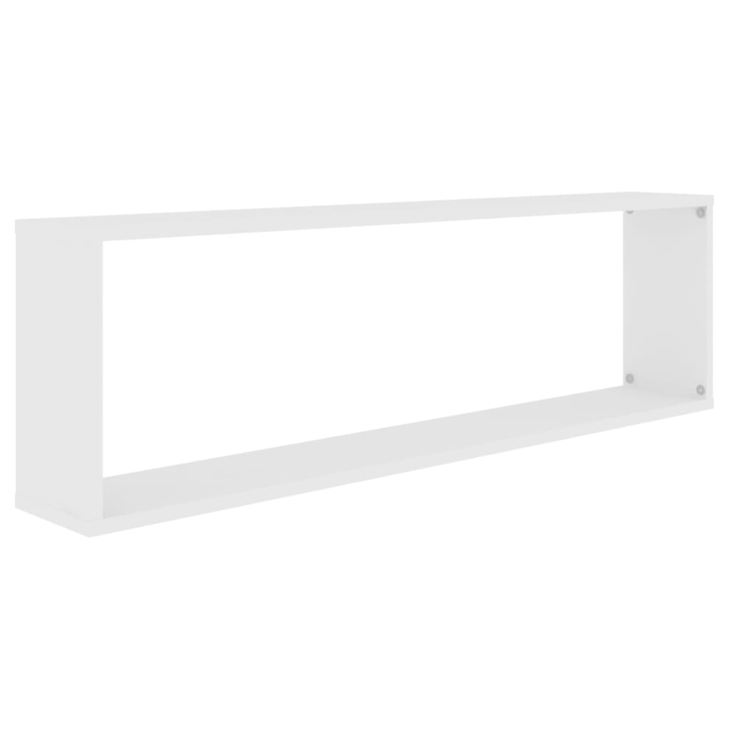 vidaXL Prateleiras parede forma de cubo 2pcs contr. 100x15x30cm branco