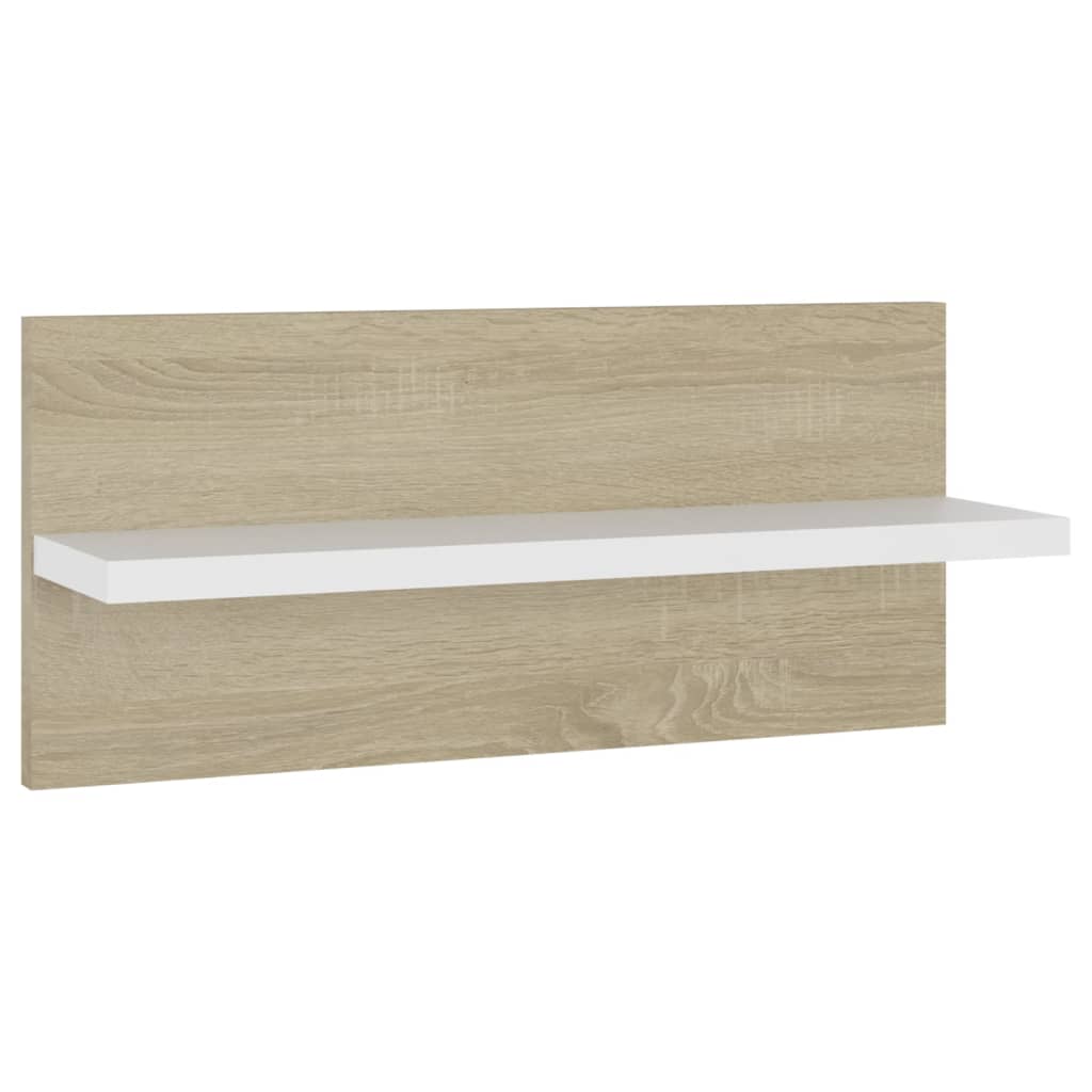 vidaXL Estantes de parede 4 pcs 40x11,5x18 cm branco/carvalho sonoma