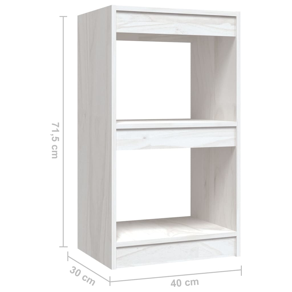 vidaXL Estante 40x30x71,5 cm pinho maciço branco