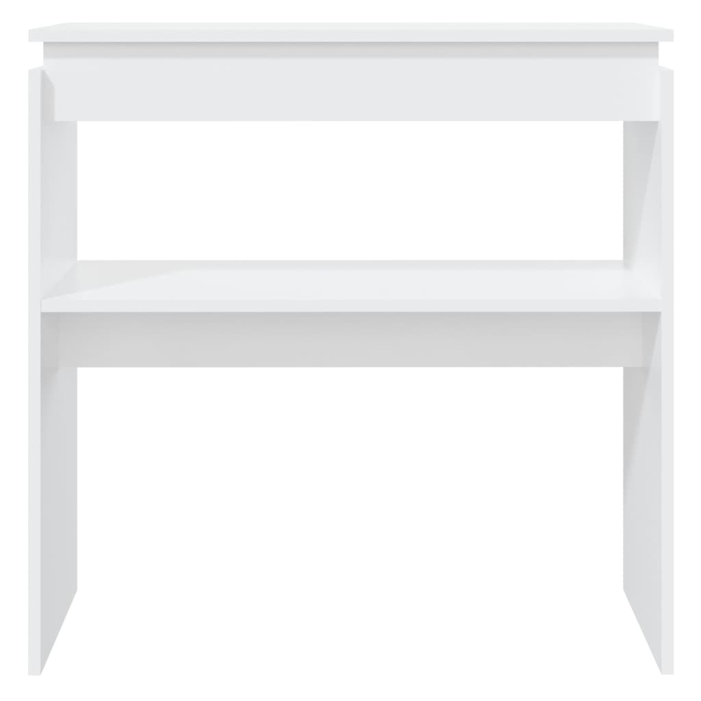 vidaXL Mesa consola 80x30x80 cm contraplacado branco