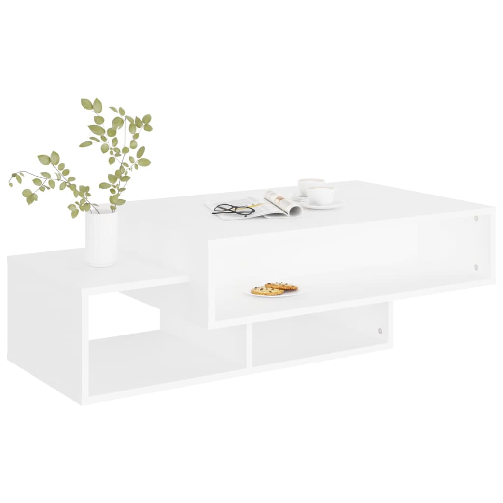 vidaXL Mesa de centro 105x55x32 cm contraplacado branco