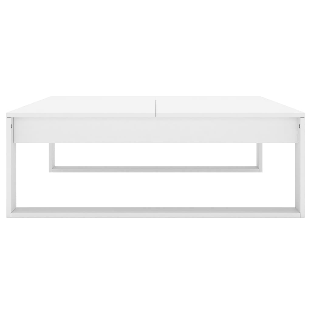 vidaXL Mesa de centro 100x100x35 cm contraplacado branco