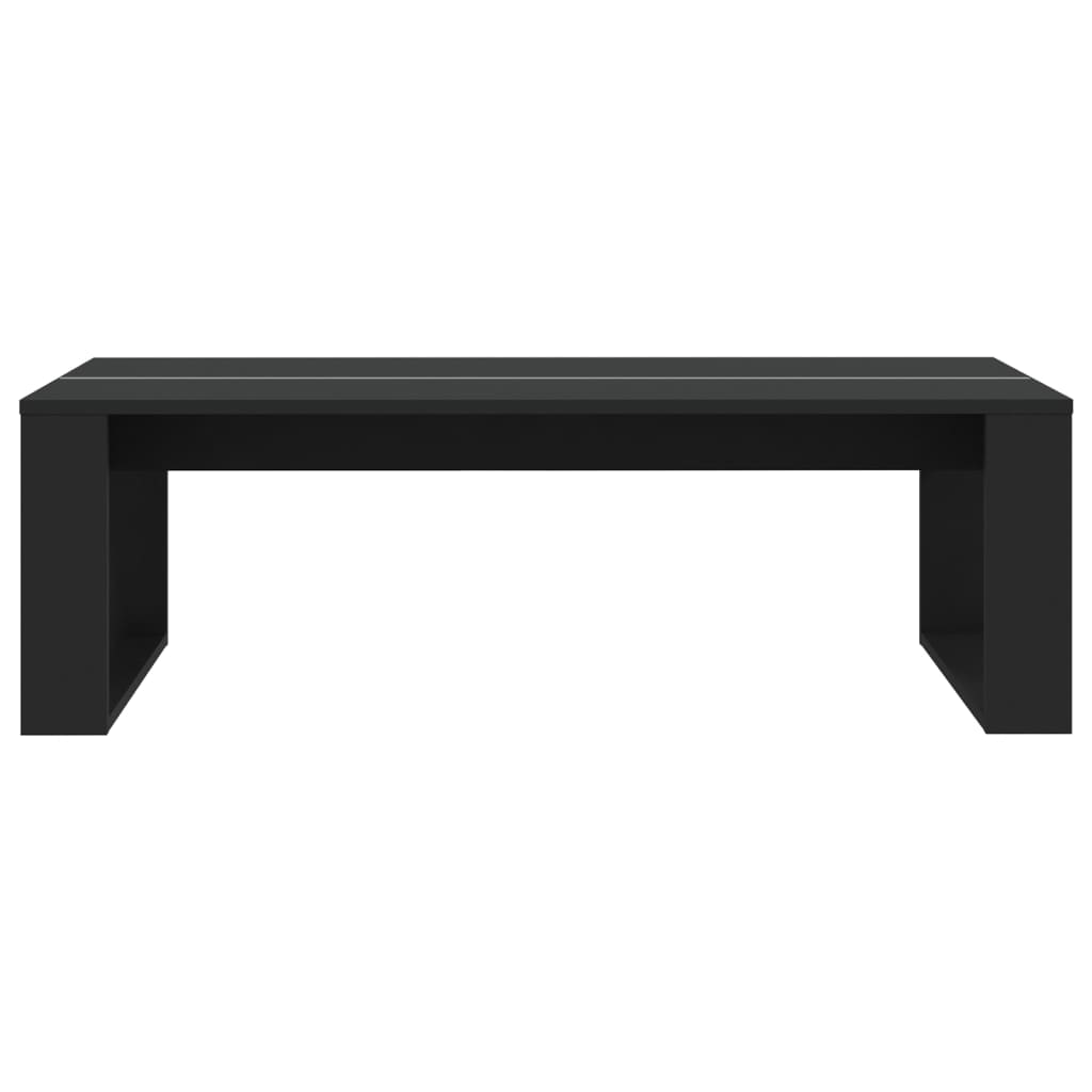 vidaXL Mesa de centro 110x50x35 cm derivados de madeira preto