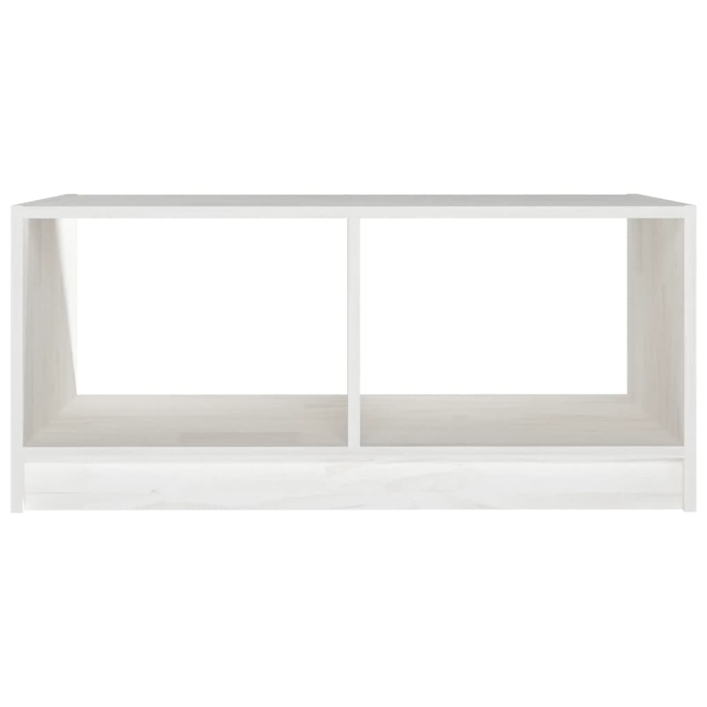 vidaXL Mesa de centro 75x50x33,5 cm madeira de pinho maciça branco