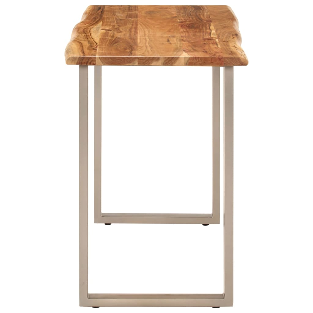 vidaXL Mesa de jantar 110x50x76 cm madeira de acácia maciça