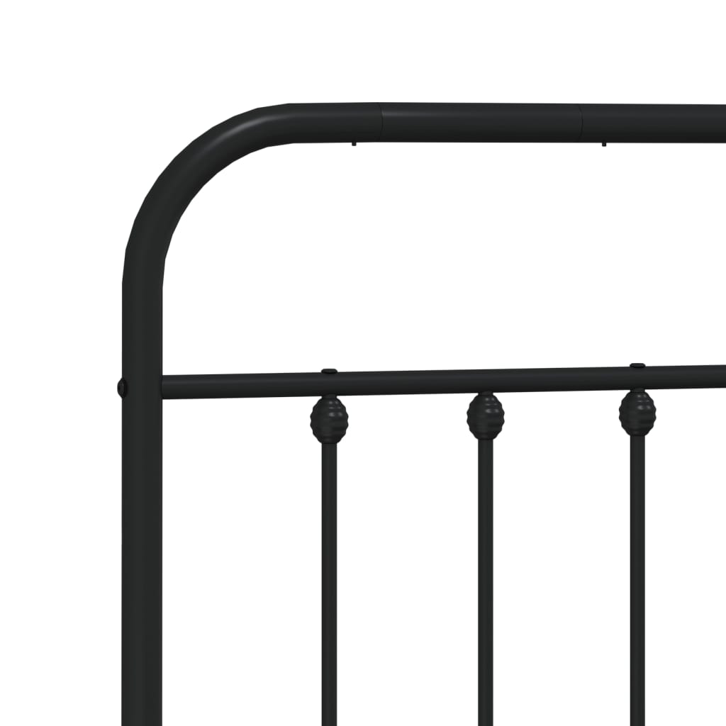 vidaXL Estrutura de cama com cabeceira e pés 193x203 cm metal preto