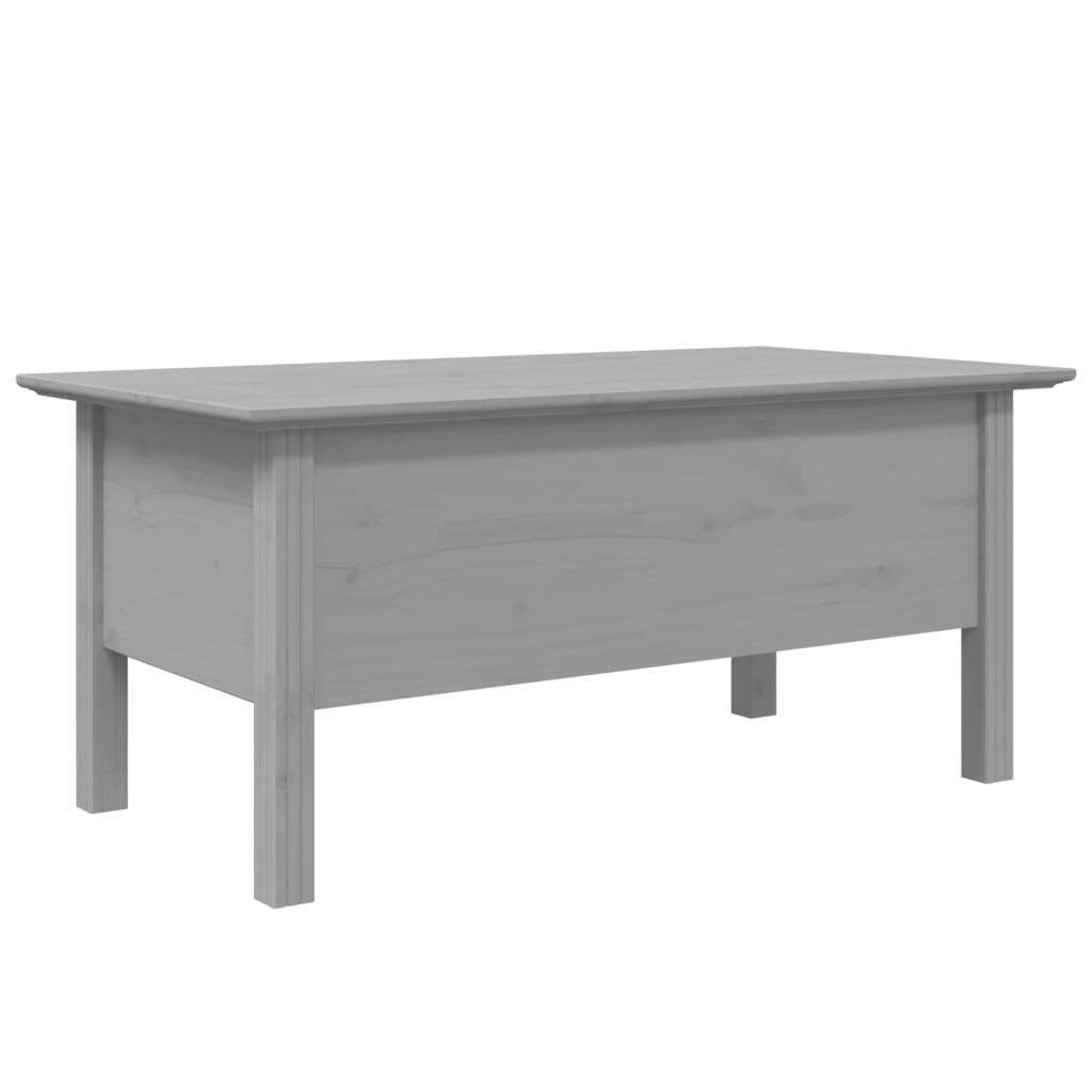 vidaXL Mesa de centro BODO 100x55x45 cm madeira pinho maciça cinzento