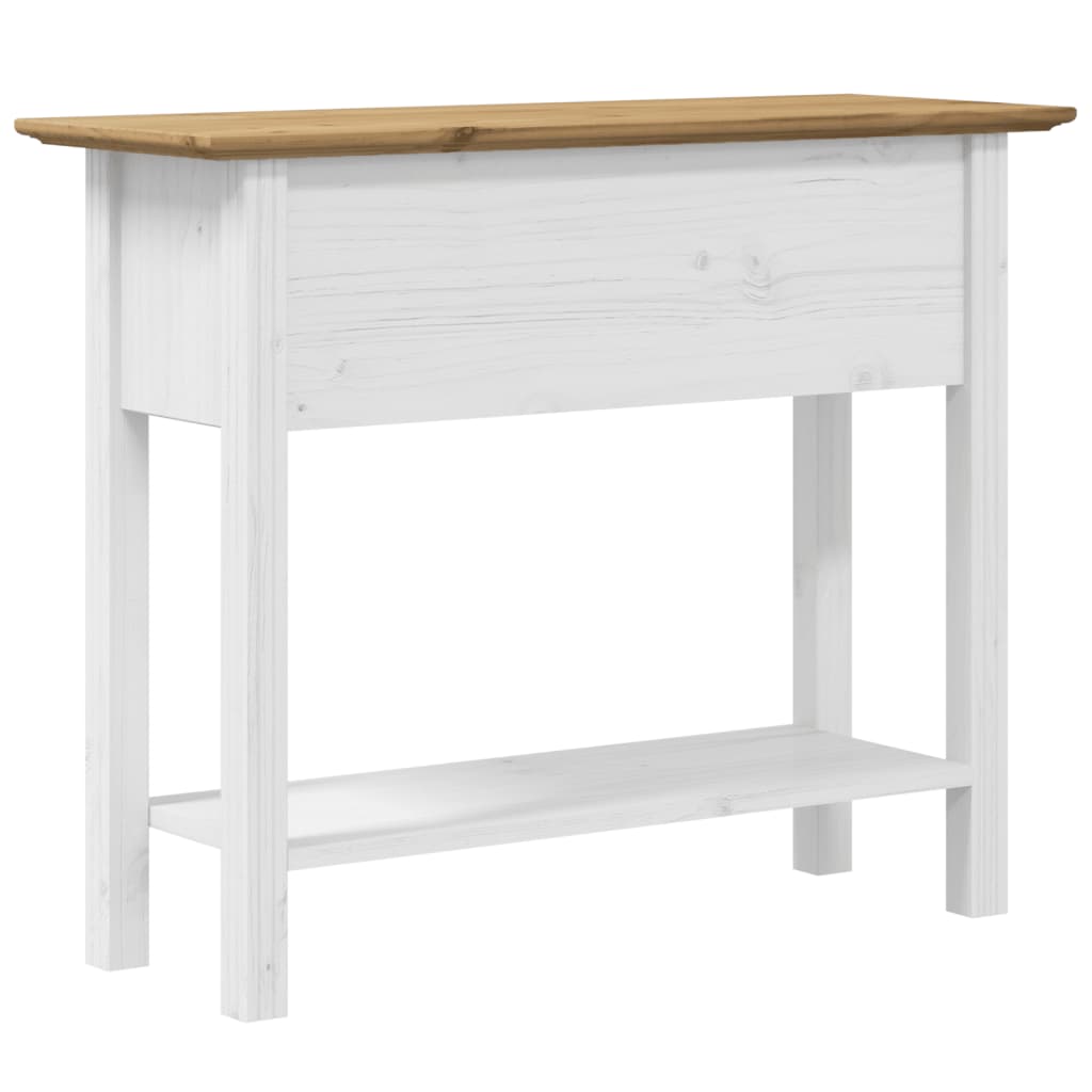 vidaXL Mesa consola BODO 90x34,5x73cm madeira de pinho maciça castanho