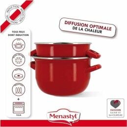 Menastyl|Panela Menastyl Preto Aço esmaltado vitrificado