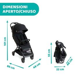 Chicco|Carrinho de passeio para bebê Chicco Preto