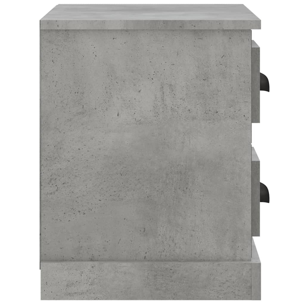 vidaXL Mesa de cabeceira 60x35,5x45 cm cinzento cimento