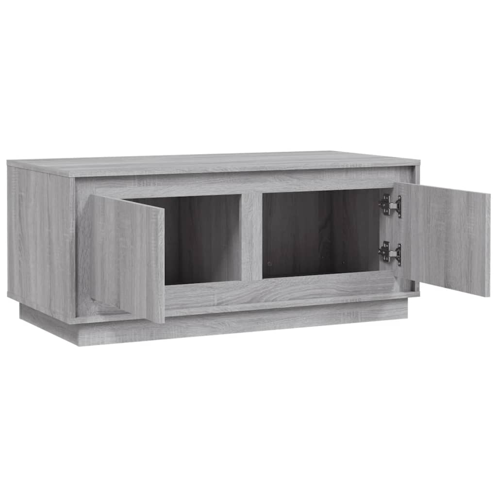 vidaXL Mesa de centro 102x50x44 cm derivados madeira cinzento sonoma