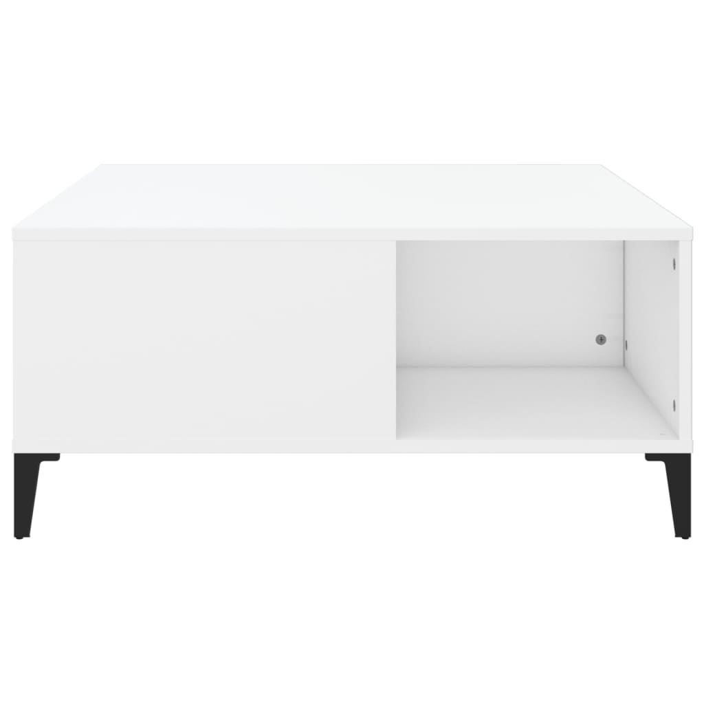 vidaXL Mesa de centro 80x80x36,5 cm derivados de madeira branco