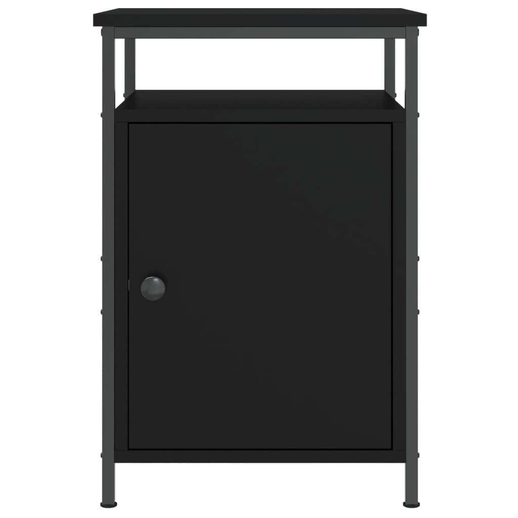 vidaXL Mesa de cabeceira 40x42x60 cm derivados de madeira preto