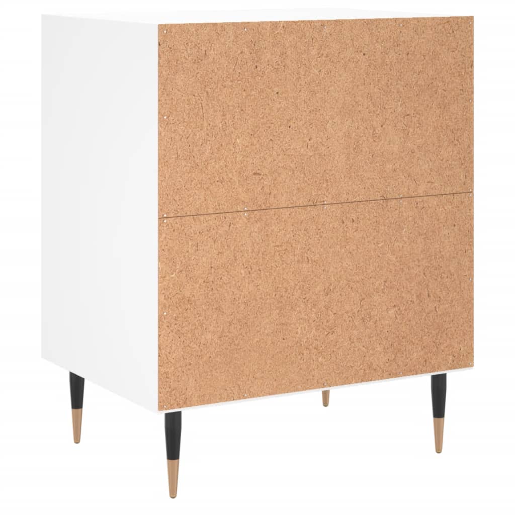 vidaXL Mesa de cabeceira 40x30x50 cm derivados de madeira branco