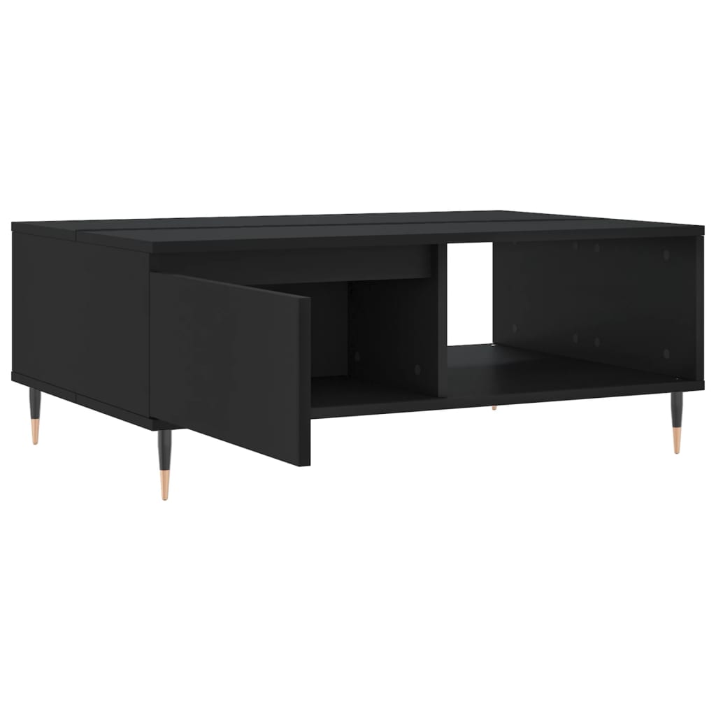 vidaXL Mesa de centro 90x60x35 cm derivados de madeira preto