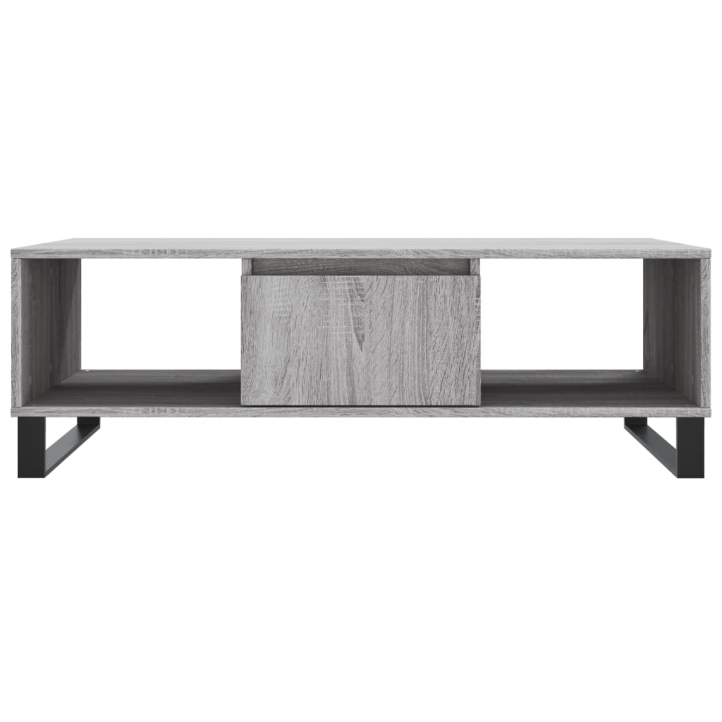 vidaXL Mesa de centro 104x60x35 cm derivados madeira cinzento sonoma