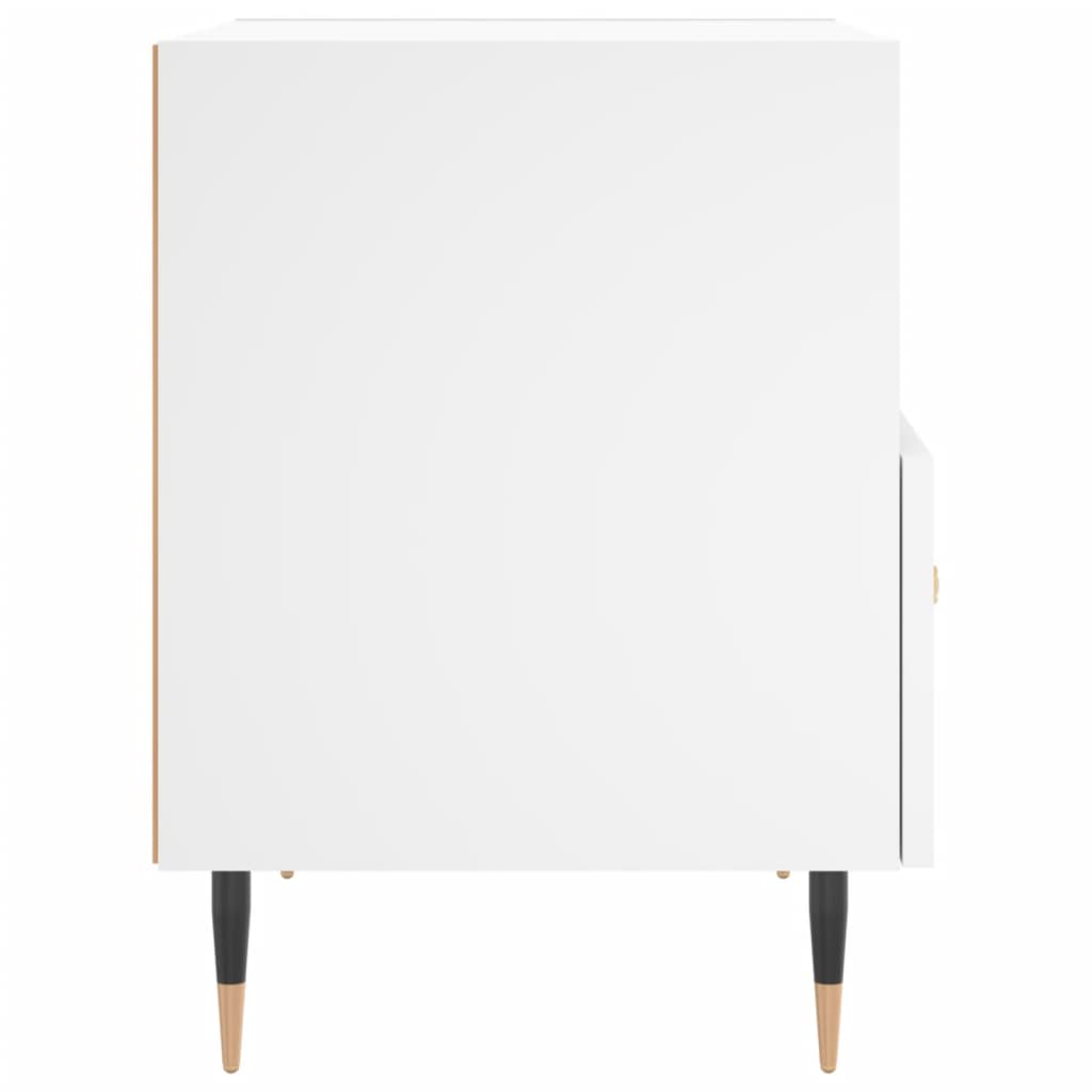 vidaXL Mesa de cabeceira 40x35x47,5 cm derivados de madeira branco