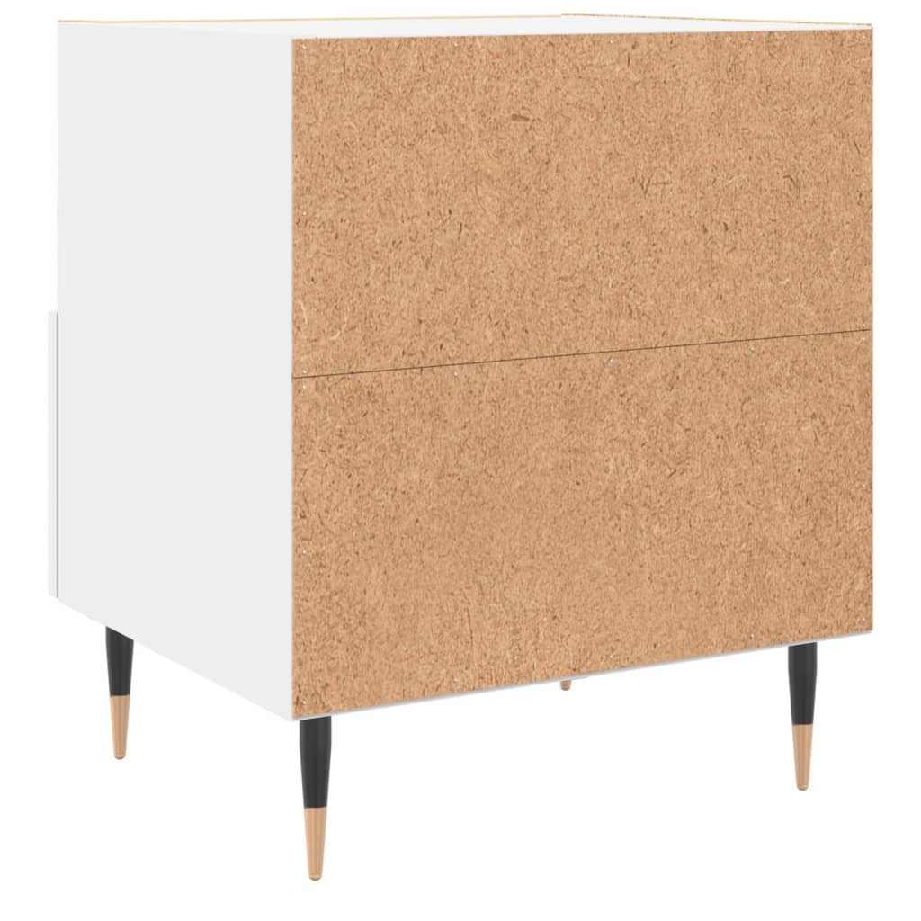 vidaXL Mesa de cabeceira 40x35x47,5 cm derivados de madeira branco