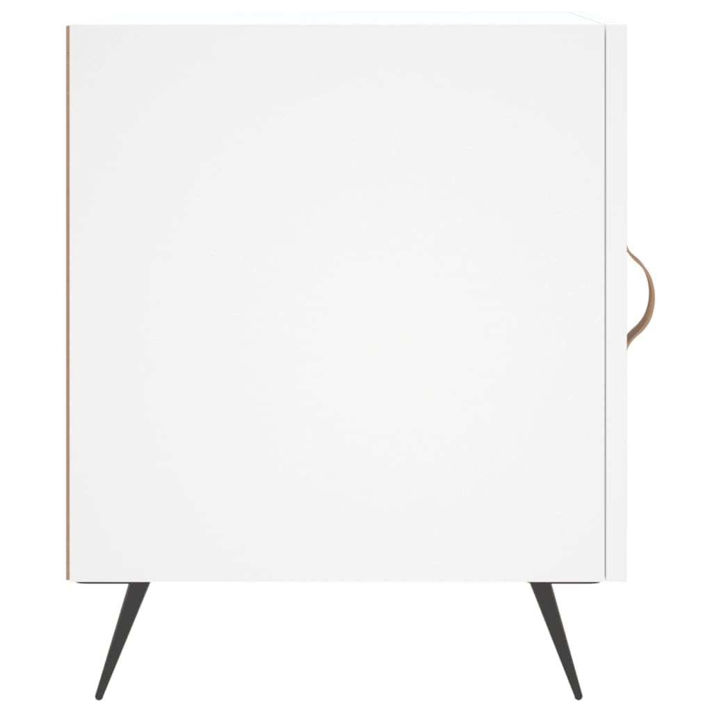 vidaXL Mesa cabeceira 40x40x50 cm derivados de madeira branco