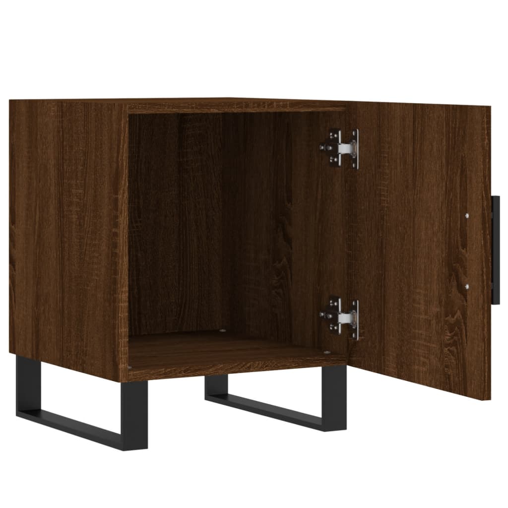 vidaXL Mesa cabeceira 2pcs 40x40x50cm deriv. madeira carvalho castanho