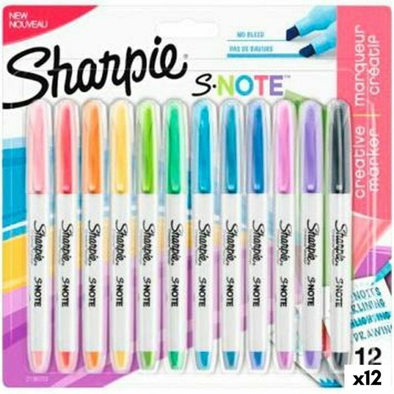 Sharpie|Conjunto de Canetas de Feltro Sharpie S-Note Multicolor 12 Peças 1-3 mm (12 Unidades) Sharpie|Conjunto de Canetas de Feltro Sharpie S-Note Multicolor 12 Peças 1-3 mm (12 Unidades)