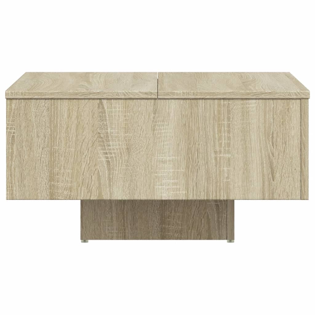 vidaXL Mesa de centro 60x60x31,5 cm contraplacado carvalho sonoma