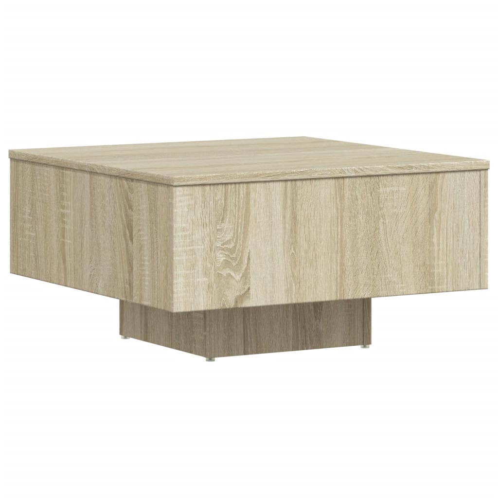 vidaXL Mesa de centro 60x60x31,5 cm contraplacado carvalho sonoma