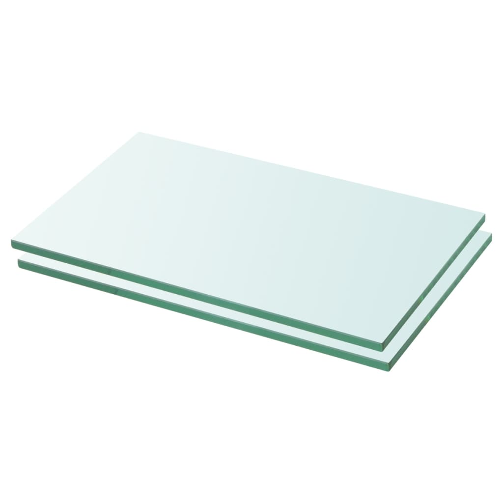 vidaXL Prateleiras 2 pcs 30x12 cm vidro transparente