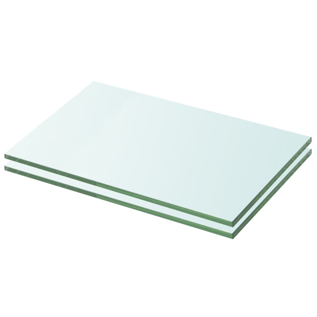 vidaXL Prateleiras 2 pcs 20x25 cm vidro transparente