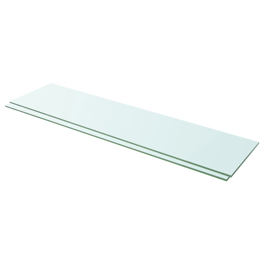 vidaXL Prateleiras 2 pcs 100x25 cm vidro transparente