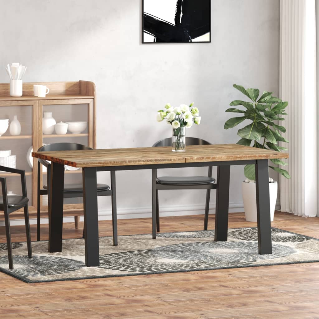 vidaXL Mesa de jantar em madeira de acácia maciça 170x90 cm