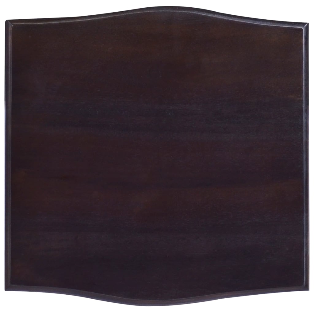 vidaXL Mesa de cabeceira 40x40x45 cm mogno maciço preto claro