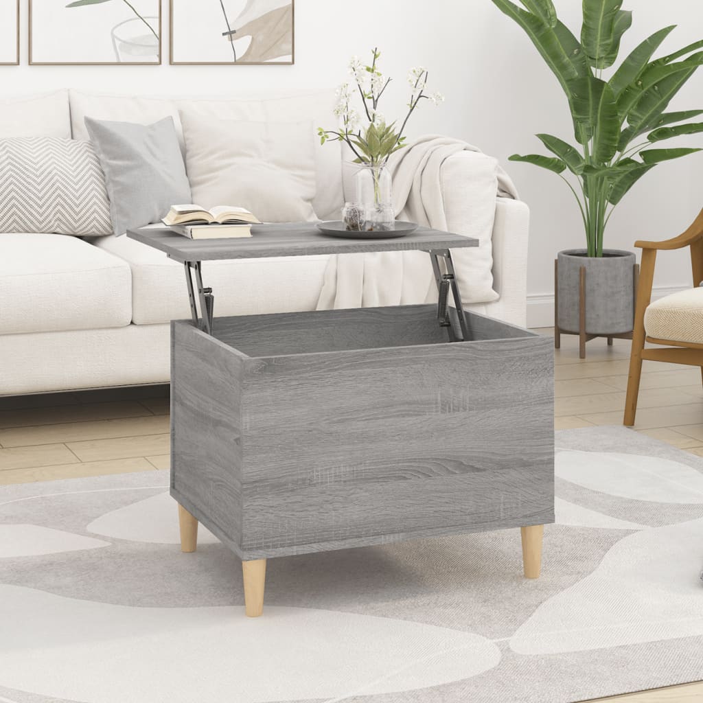 vidaXL Mesa de centro 60x44,5x45 cm derivados de madeira cinza sonoma